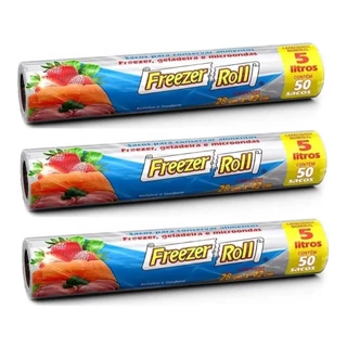 kit ee pacotes de Sacos Para Freezer Dover Freeze - roll 5 Litros Com 150unidades