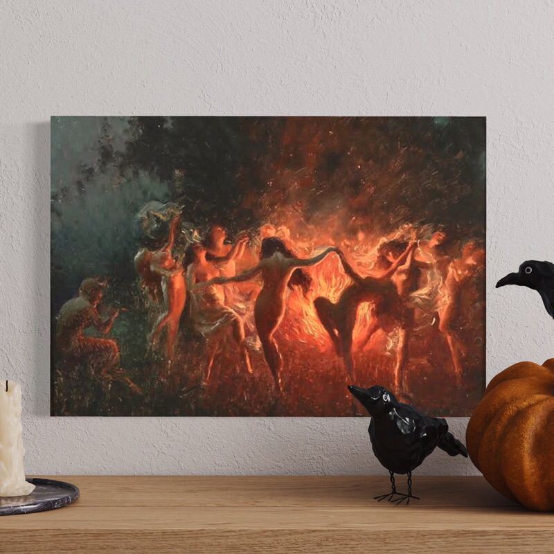 Quadro Decorativo Místico Dança do Fogo Joseph Tomanek Arte Estilo