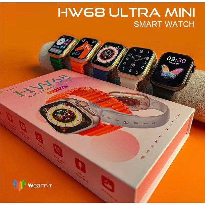 HW68 Ultra mini Smartwatch 41mm Series 8 Temperatura Corporal 2 Pulseiras Original