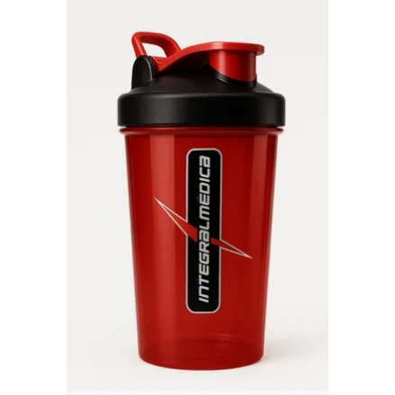 Coqueteleira Academia 600mL Integralmedica Vermelha