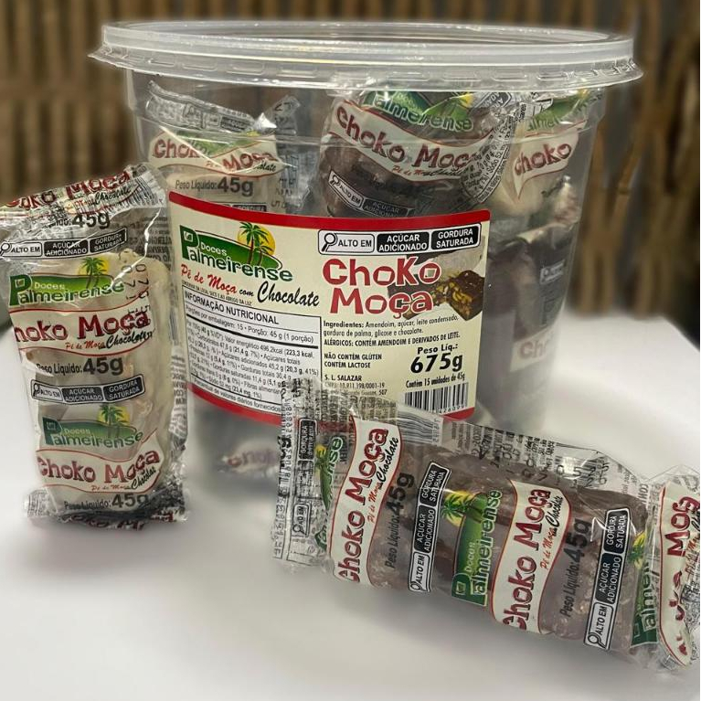 Pé de moça com chocolate chokomoça 15un | Shopee Brasil
