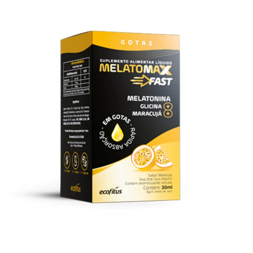 Suplemento Melatonina + glicina Melatomax Fast 30 ml Maracujá ...