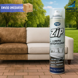 Espuma Spray Zip Clean 300ml Limpa a Seco Sofá, Estofado, Banco de Carro Limpeza Profunda