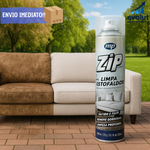 Espuma Spray Zip Clean 300ml Limpa a Seco Sofá, Estofado, Banco de Carro Limpeza Profunda — foto 1 — Achou Levou Brasil
