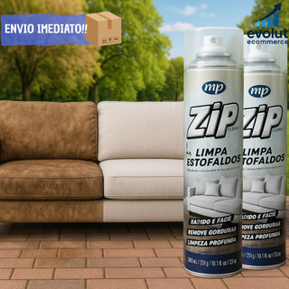 Espuma Spray Zip Clean 300ml Limpa a Seco Sofá, Estofado, Banco de Carro Limpeza Profunda — foto 2 — Achou Levou Brasil