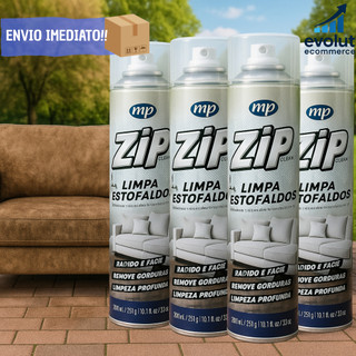 Espuma Spray Zip Clean 300ml Limpa a Seco Sofá, Estofado, Banco de Carro Limpeza Profunda — foto 4 — Achou Levou Brasil