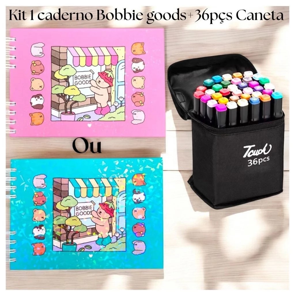 Kit Livro De Colorir Bobbie Goods Capa Dura 50 Páginas + Conjunto ...