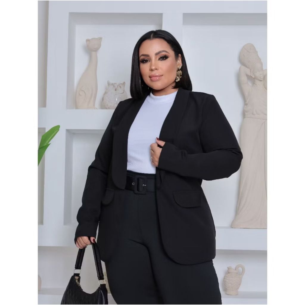 Blazer Lapela Alfaiaratia Plus Size Musso Terninho G1 G2 G3