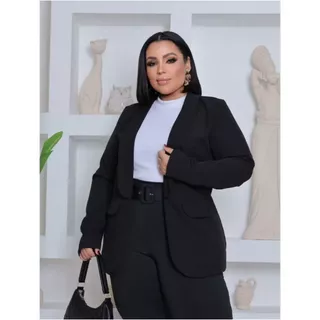 Blazer Lapela Alfaiaratia Plus Size Musso Terninho G1 G2 G3
