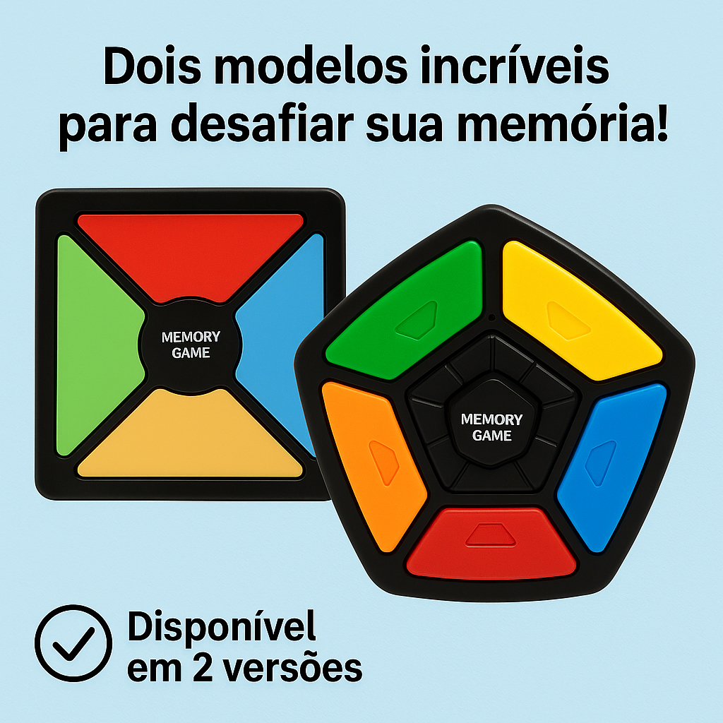 Jogo Interativo de Memoria Gênio Simon com Luz e Som 2 Modelos 5 Cores ...
