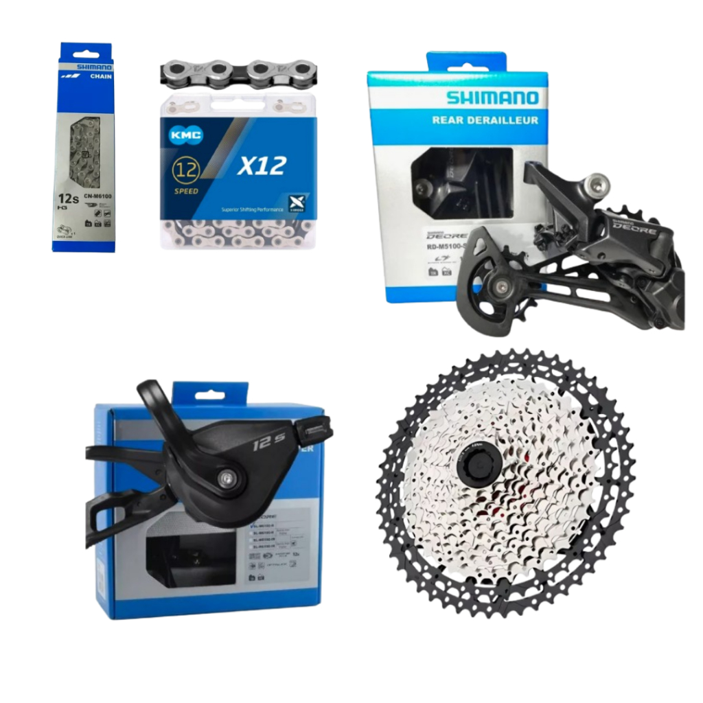 Grupo Shimano Deore 6100 12V cassete 11-50/52 | Shopee Brasil