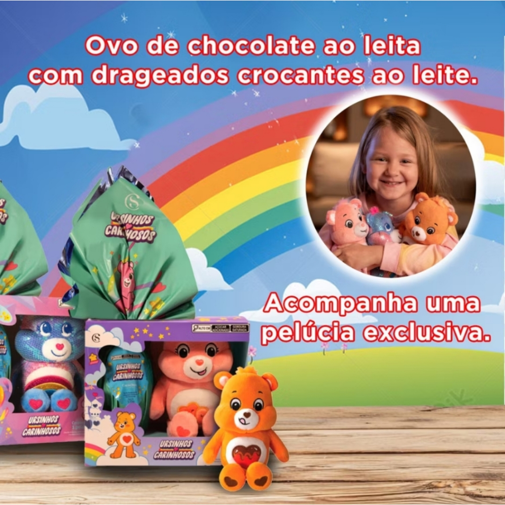 Ovo de Páscoa Ursinhos Carinhosos Pelúcia Cacau Show