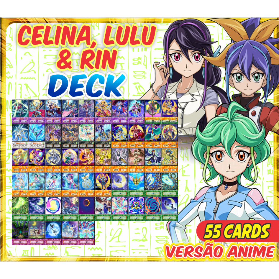 yugioh arc v lulu deck Celina, Lulu, Rin (50 Cards) Deck Yugioh ARC-V +9 Raro & Campo à montar