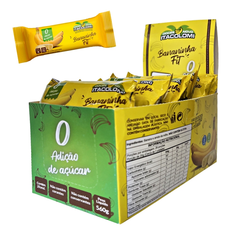 Bananinha Fit Zero Lactose 560g - Caixa 20 unidades Oferta
