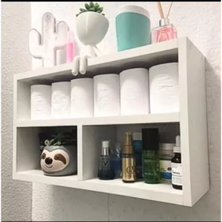 NICHO RETANGULAR COM PRATELEIRA E DIVISÓRIA MDF BRANCO OU PRETO PARA QUARTO, COZINHA ESCRITÓRIO