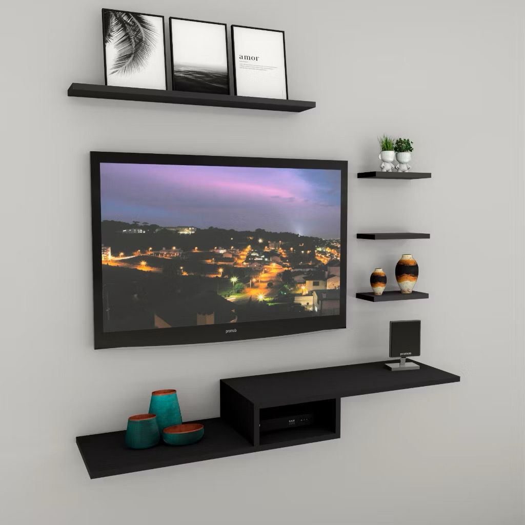 Rack Suspenso 4 Prateleiras/nicho barato multiuso para sala e quarto