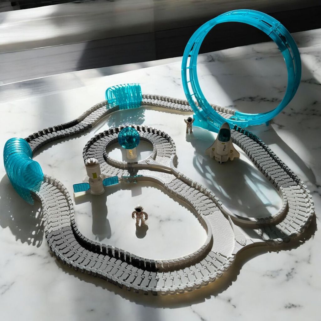 Pista de Corrida com Carrinho Astronauta Infantil Brinquedo Educativo Divertido Menino Presente