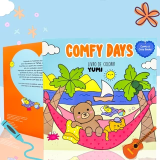 Livro De Colorir Comfy Days Dias Quentes Folha Grossa 180g C/ Acetato Coleção Super Fofos em Oferta na Shopee
