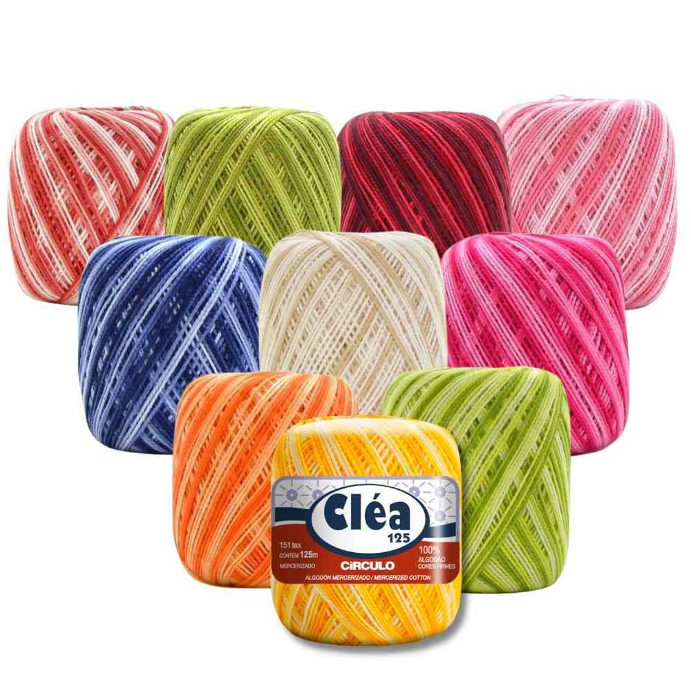 Linha Clea Circulo 125 m kit com 10 unidades - 100% algodão | Shopee Brasil