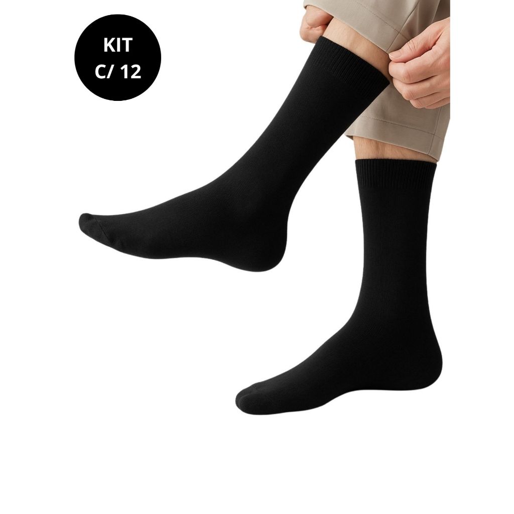 Kit 12 Pares de Meias Sociais – Conforto de Verdade para Seu Sapato ...