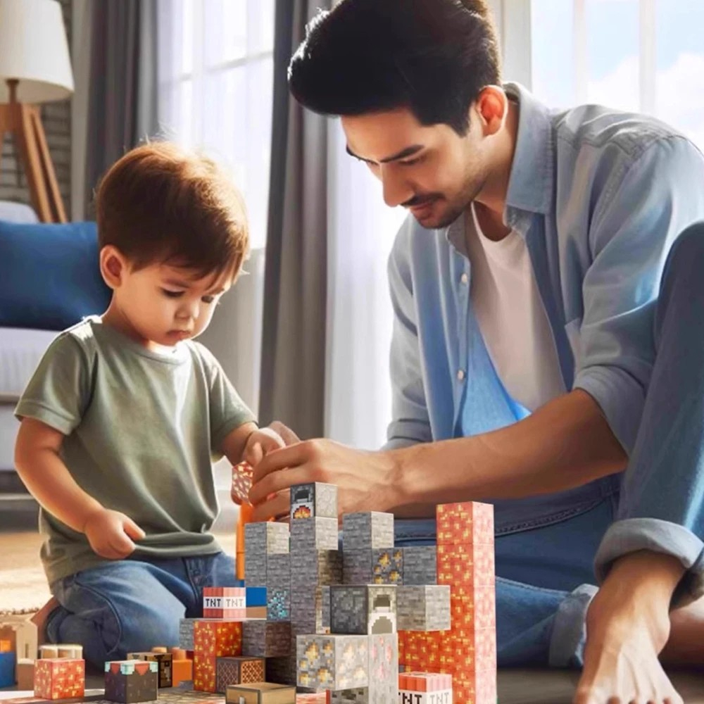 Imagem do produto Bloco Magnético Ímã Mundo Blocos De Construção Magnéticos DIY Variedade Cubo Brinquedos 3