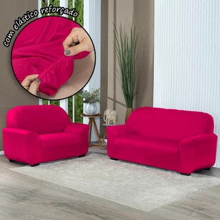 Kit Capa De Sofá 2 e 3 Lugares Em Malha Gel Protetora Coladinha em Oferta na Shopee