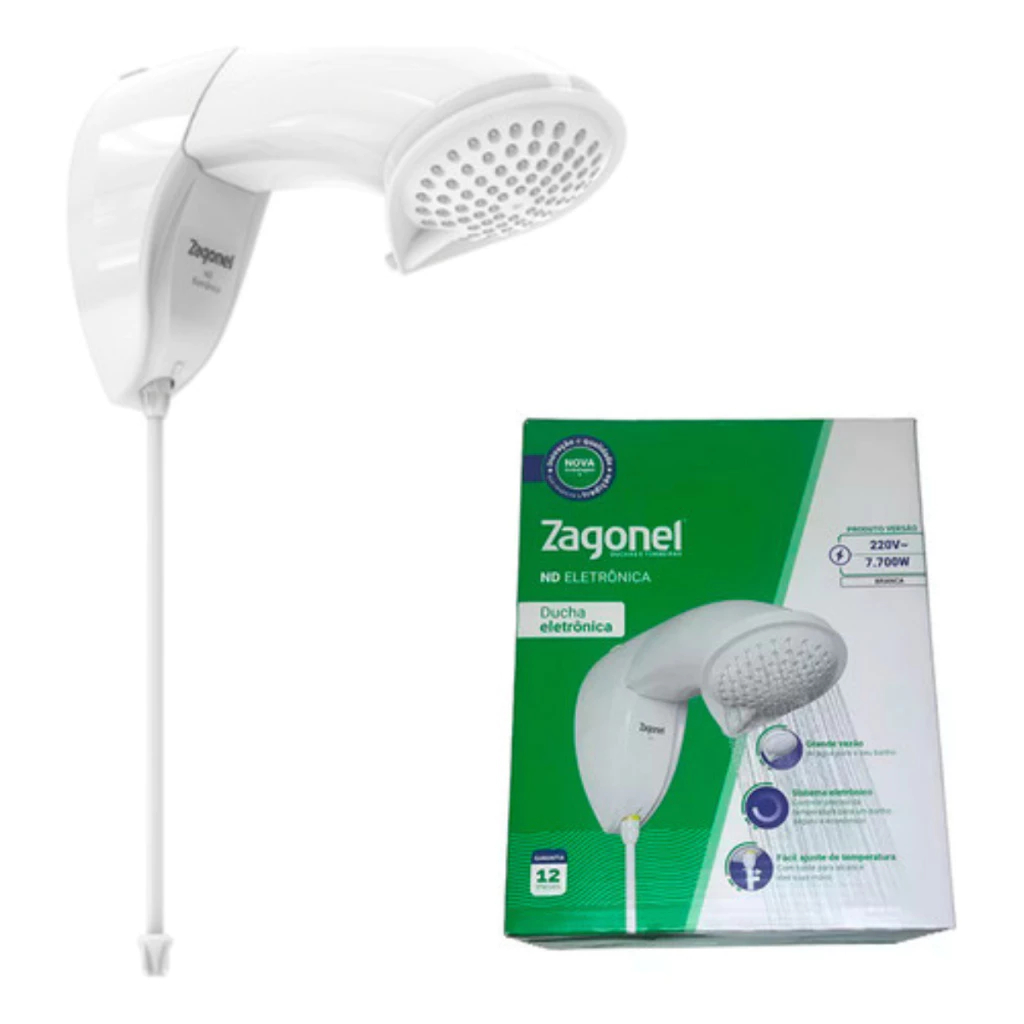 Ducha Chuveiro nd 7700w 220v Zagonel-Hydra-Thermosystem | Shopee
