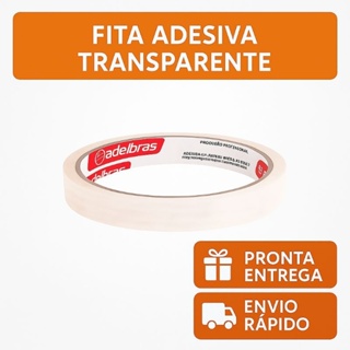 Fita Adesiva Transparente Adelbras 12mm x 40m - Escola - Papelaria - Artesanato - Projetos Criativos