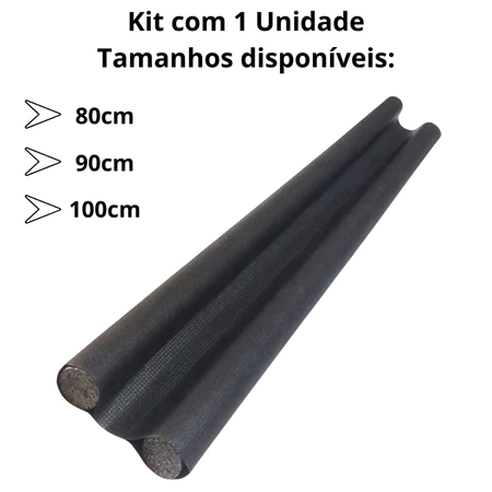 Kit 1 ou 2 Unidades de Veda Porta Ajustável Protetor Rolinho Impermeável 80cm 90cm 100cm
