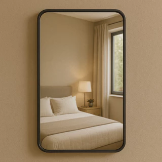 Espelho Retrô Retangular Lopazzi com Moldura Alumínio Decoração Banheiro Quarto Sala Hall 90x60Cm em Oferta na Shopee