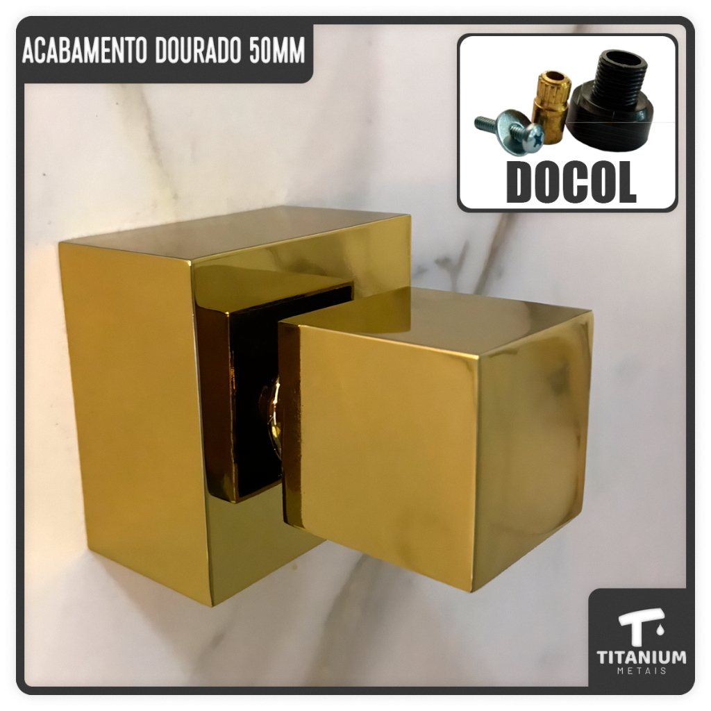 Acabamento De Registro Dourado Gold Docol Metal 50mm 1.1/2