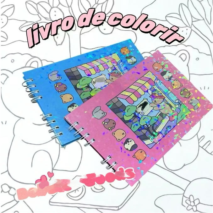 Livro de Colorir Capa Dura Bob Good 50 Folhas Caderno de Desenho ...