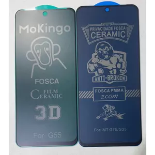 Película Cerâmica Hidrogel Fosca Privacidade Flexível Moto G05 G15 G35 G45 G55 G56 G75 G686 25MT - PL25
