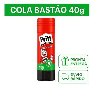 Cola Bastão Pritt Transparente 40g - Escolar - Escritório - Artesanato - Papel - Uso Diário