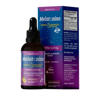 Melatonina BeautyLiffe em Gotas Rápida Absorção, Qualidade no Sono - Evite Insônia - Sabor Maracujá em Oferta na Shopee