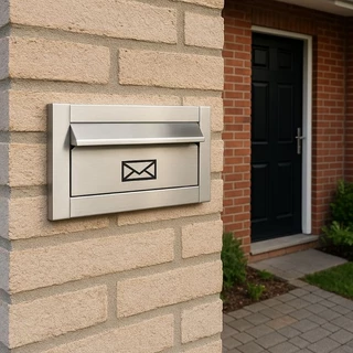 Caixa de Correio Inox carta design moderno para muro ,parede de embutir