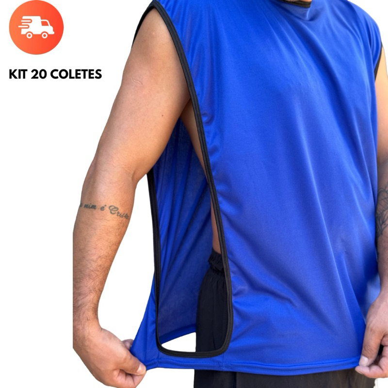 Kit 20 Coletes Dry Futebol Futsal Escolinha Com Viés