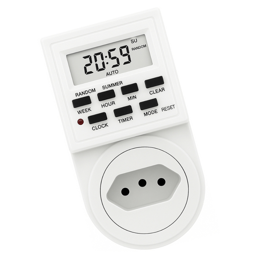 Temporizador e Timer Digital Bivolt 10A Para Controle de Tempo Remoto ...