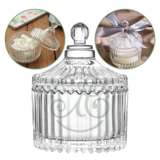 Mini Bomboniere De Vidro Potiche Lembrancinha 9cm Casamento Aniversario Vela Decoração Tampa Bolinha