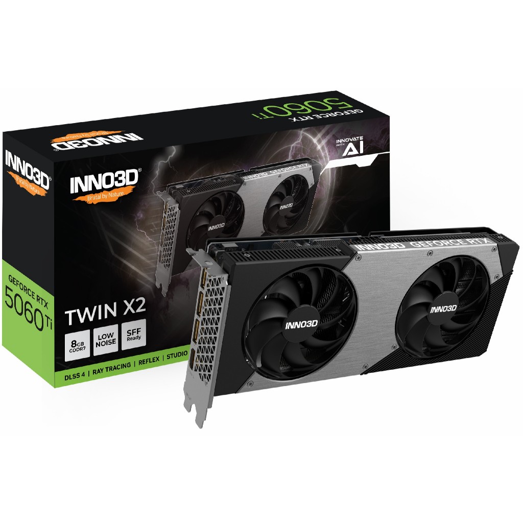 Placa de Vídeo INNO3D GeForce RTX 5060 Ti TWIN X2, 8GB,GDDR7