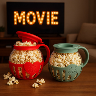 Pipoqueira Fitness Para Micro-ondas Sem Óleo Saudável Prática e Reutilizável