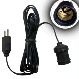 Soquete Com Rabicho Extensor Bivolt 10A Para Tomada Lâmpada 3 / 5 / 10 / 15 / 20 / 30 METROS