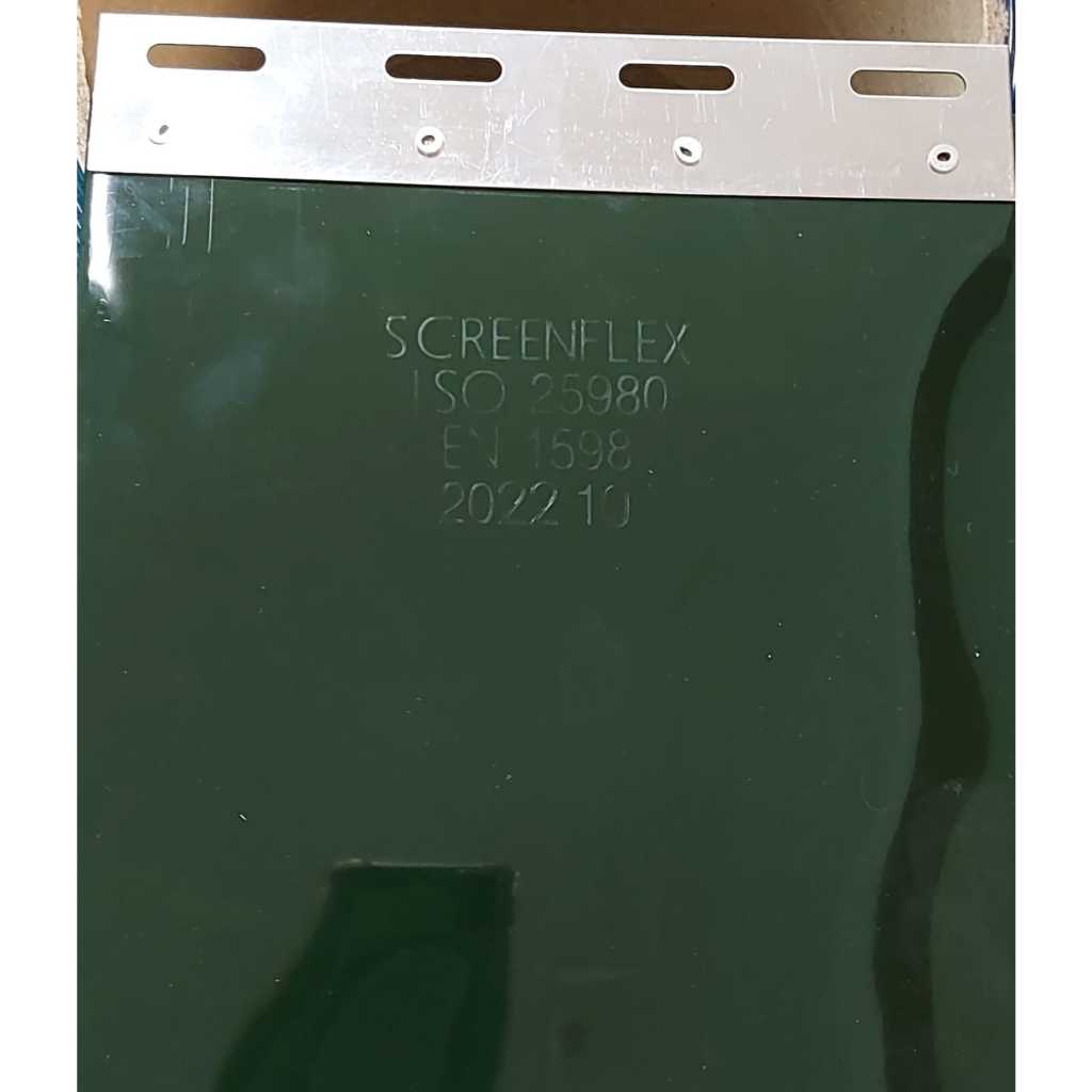 Cortina Industrial p/área de Solda - PVC Verde Translúcido c/Certificação