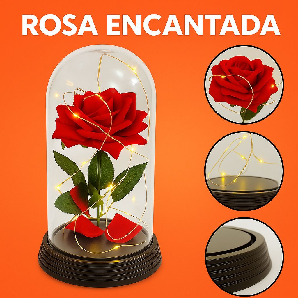 Redoma A Rosa Encantada Inspirada A Bela E A Fera 20 Cm A10 | Shopee Brasil