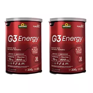 Kit 2X G3 Energy 200g Açaí e Guaraná Energético Termogênico