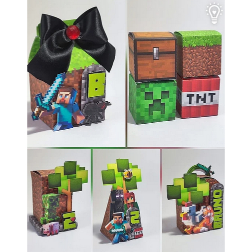 Kit 20 itens personalizados - Minecraft | Shopee Brasil