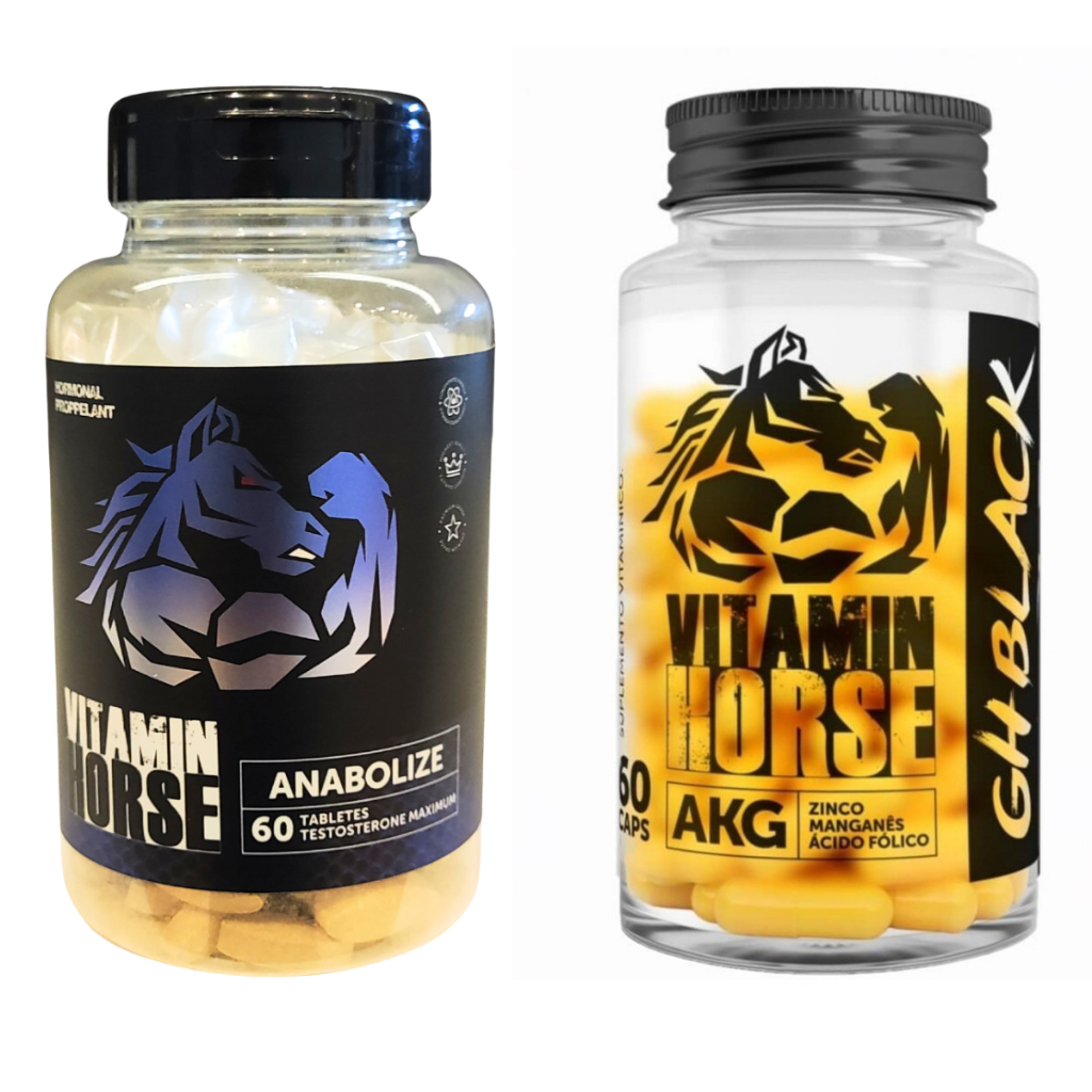 Combo Completo para Hipertrofia Anabolizante Natural+ GH Black | Shopee ...