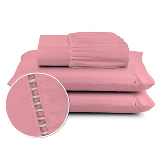 Jogos De Lencol Berço Solteiro Casal Queen King 02 e 03 Peças Toque de Pessego em Oferta na Shopee