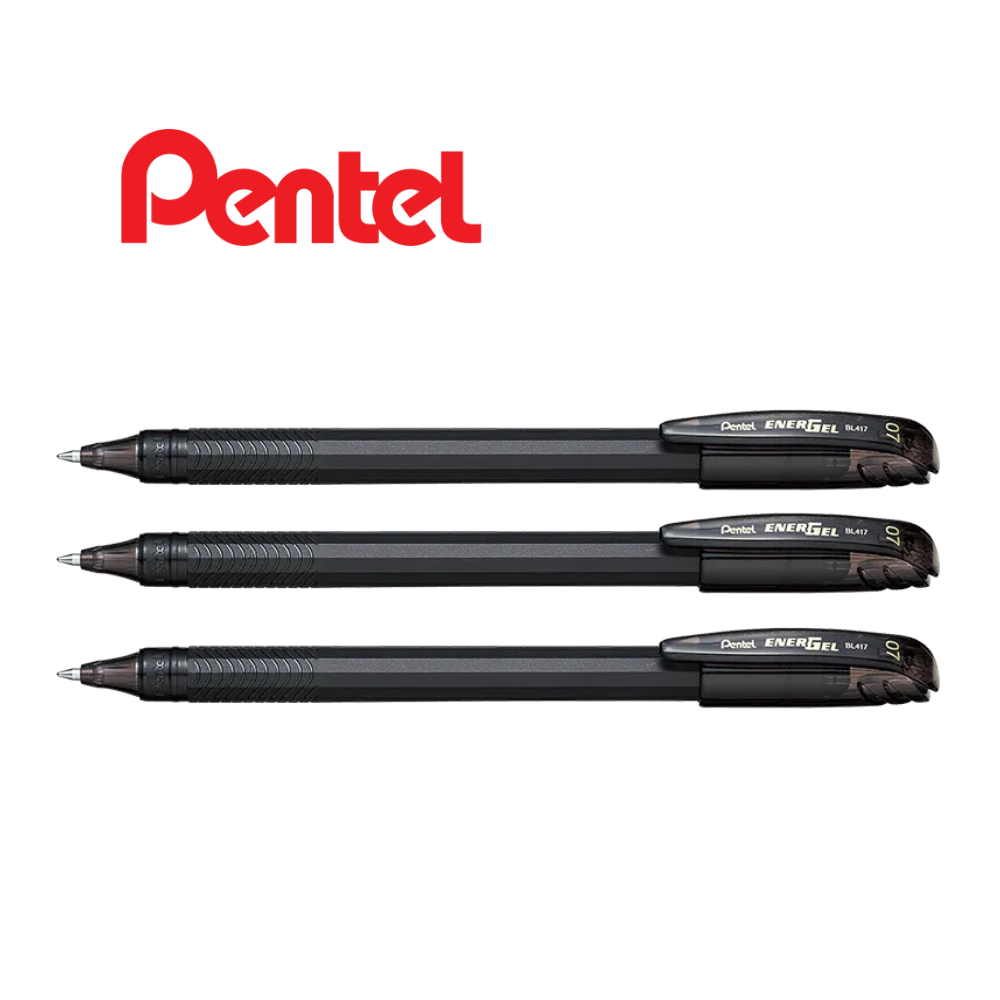 Caneta Gel Pentel Energel Makkuro 0.7 Preto Kit C/3 Unidades | Shopee ...