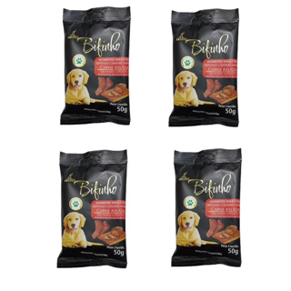 kit 4 Petisco Para Cães Brupet Bifinho Canino Sabor Carne Sem Corantes 50g em Oferta na Shopee